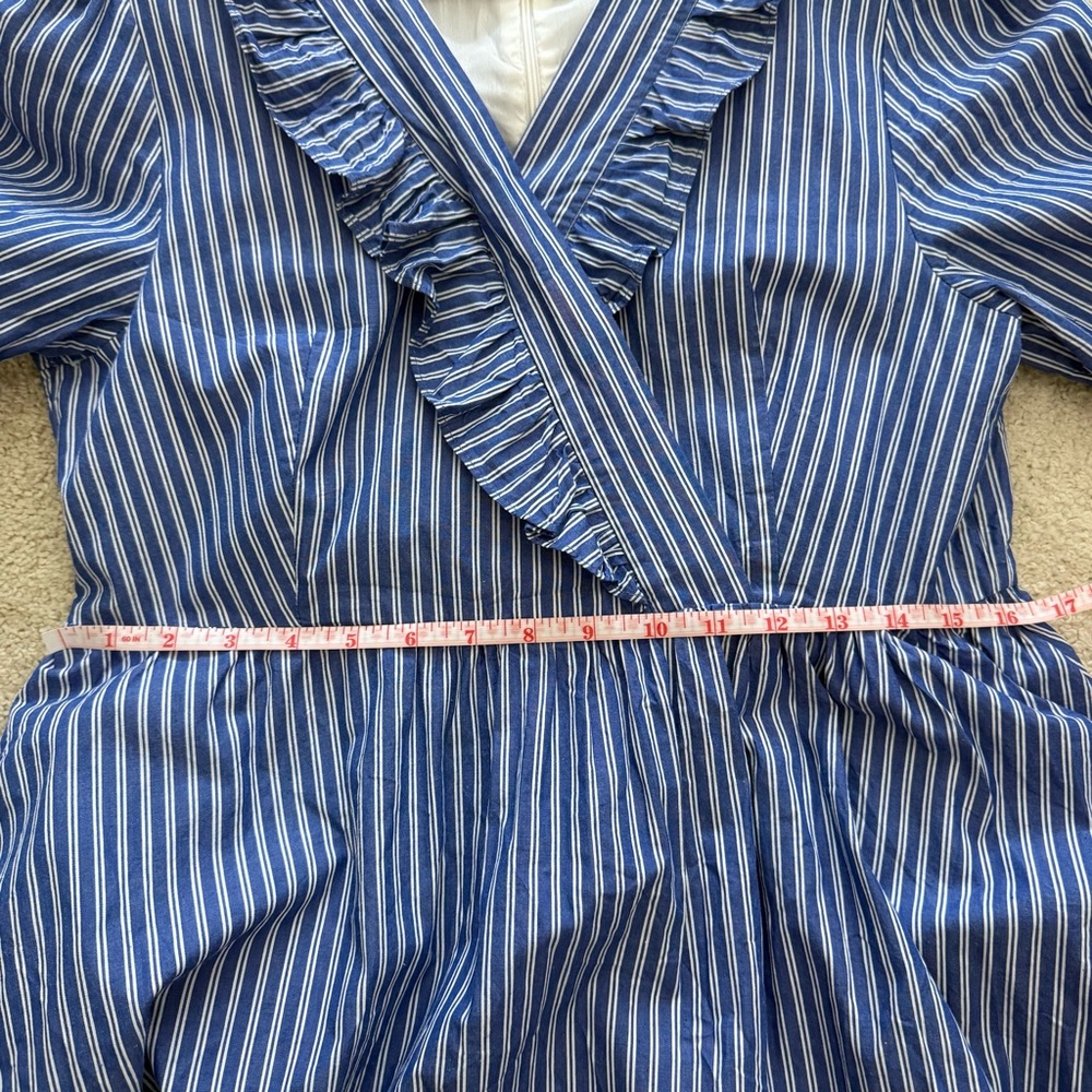 Blue Striped Ruffle Dress - Picture 5 of 5